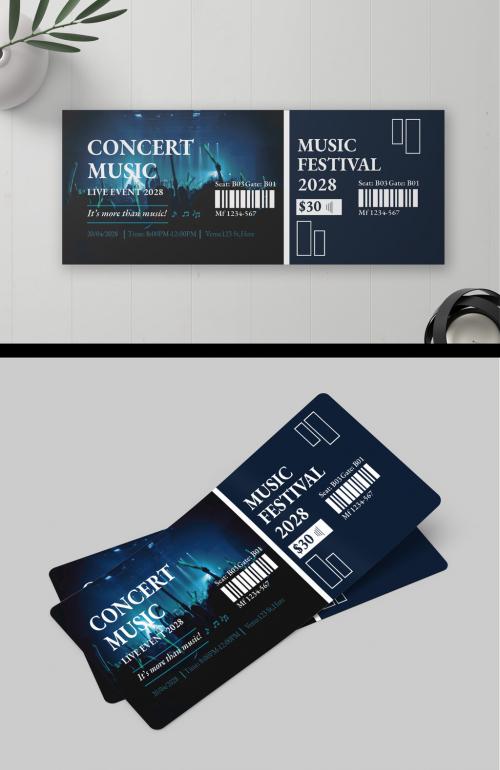 Music Festival Ticket Design 643883726