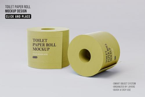 Premium PSD | 3d toilet paper roll mockup scene template Premium PSD