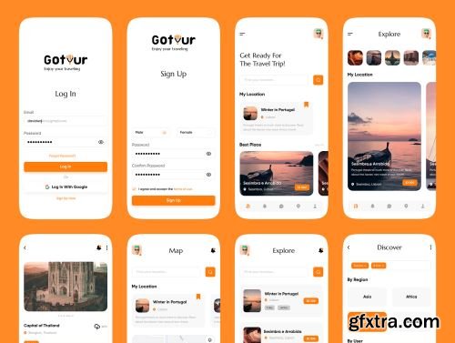 Gotour - Travel app design Ui8.net