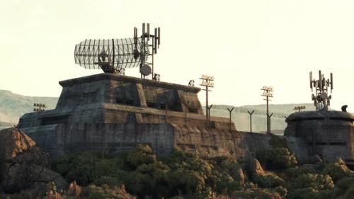 Videohive - A Military Bunker with Antennas on Top - 48387991 - 48387991