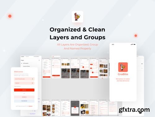GraBite - A Food Order & Delivery App UI Kit Ui8.net