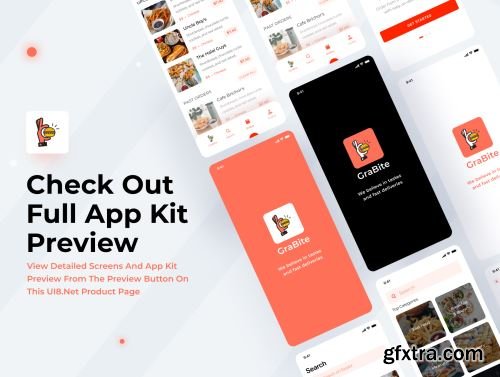 GraBite - A Food Order & Delivery App UI Kit Ui8.net