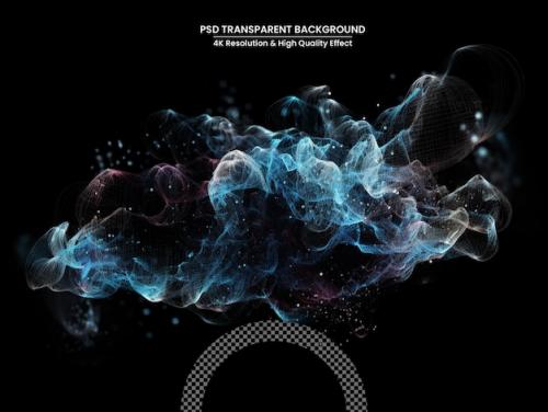 Premium PSD | Colorful smoke on dark background Premium PSD