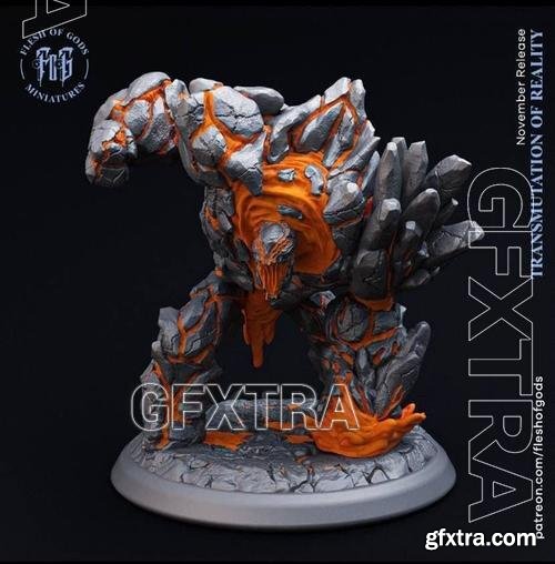 Monster - Lava Golem &ndash; 3D Print Model
