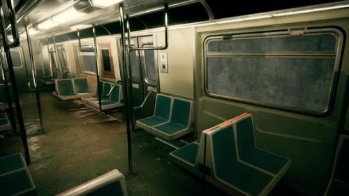 Videohive - An Empty Train Car in the Metro Underground - 48387999 - 48387999