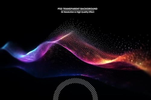 Premium PSD | Abstract futuristic background with glowing neon moving high speed wave lines background Premium PSD