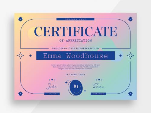 Modern Certificate Template Layout 643817628