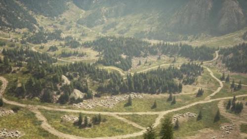 Videohive - A Scenic Mountain Road As Seen From Above - 48388305 - 48388305