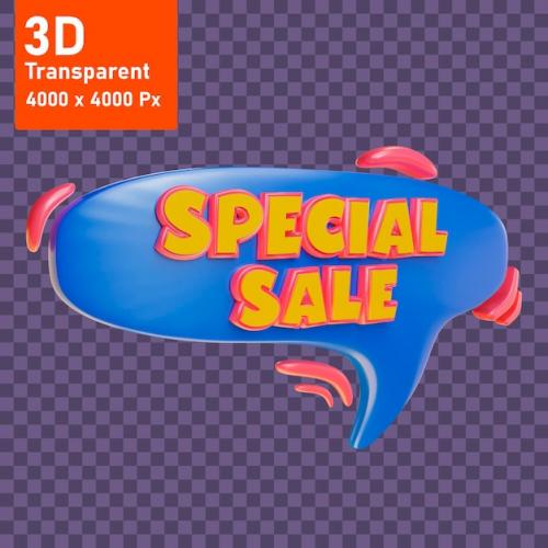 Premium PSD | Special sale 3d icon deals symbol sale event badge special offer icon discounted deals symbol limite Premium PSD