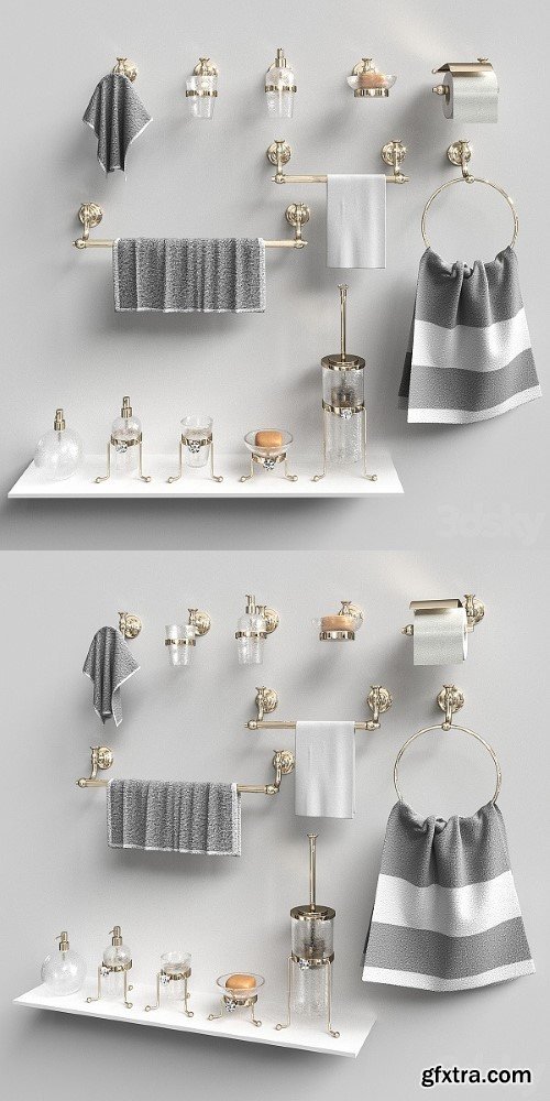 A Set Of Bathroom Accessories