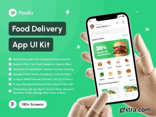 Foodu - Food Delivery App UI Kit Ui8.net