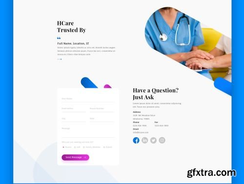 HCare Landing page Ui8.net