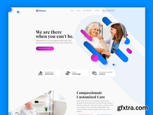 HCare Landing page Ui8.net