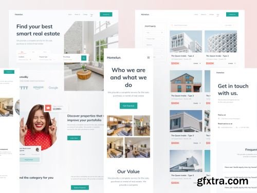 Homelun - Real Estate Landing Page UI KIT Ui8.net