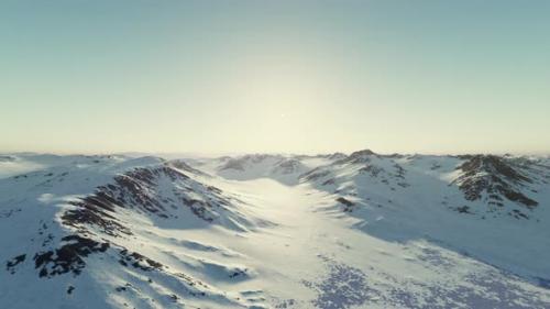 Videohive - A Majestic Snowy Mountain Range Illuminated By the Sun - 48389023 - 48389023