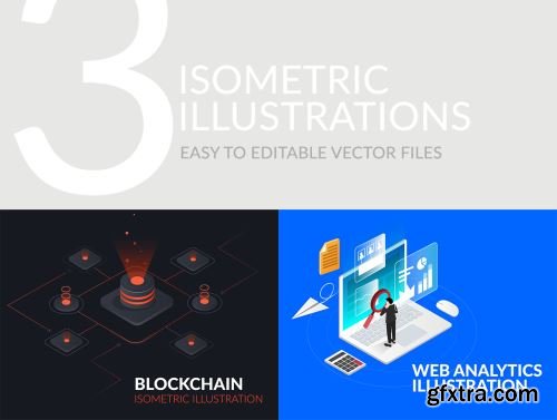 3 Isometric Illustrations Ui8.net