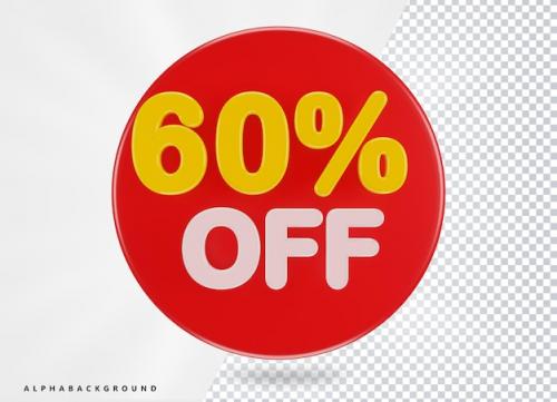 Premium PSD | Mega sale special offer 60 off sale banner sign board promotion transparent background Premium PSD