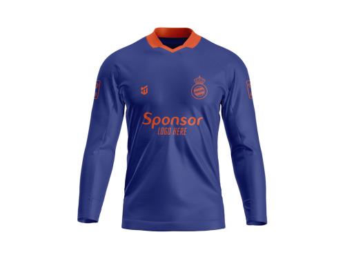 Long Sleeve Soccer Jersey Mockup - Front View 642254041