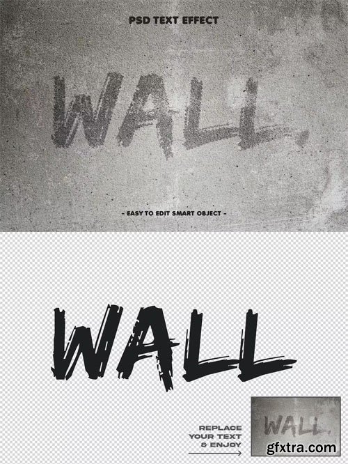 Grunge Wall 3D Layer Style Text Effect