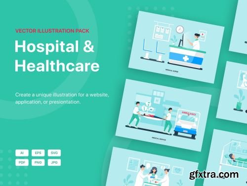 Leo - bHospital and Healthcare Vector Scenes Ui8.net