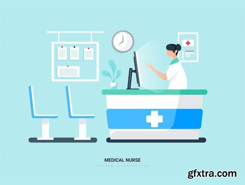 Leo - bHospital and Healthcare Vector Scenes Ui8.net