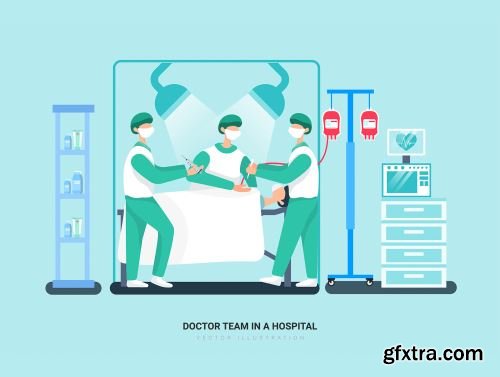 Leo - bHospital and Healthcare Vector Scenes Ui8.net