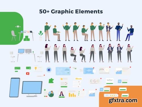 Graphicdunk - Technopreneur Illustration Scene Creator Ui8.net