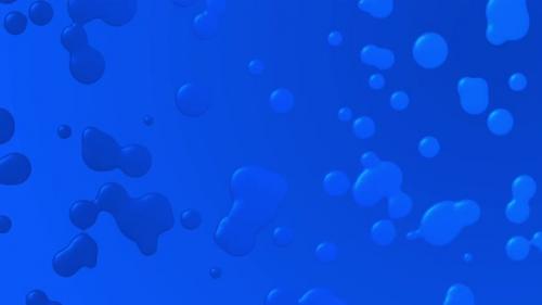 Videohive - Blue Liquid Bubbles Background Animation of Abstract Backdrop - 48323021 - 48323021