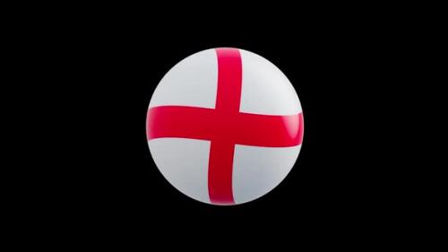 Videohive - animation of the flag of the country "England " stylized as a sphere. alpha channel - 48323614 - 48323614