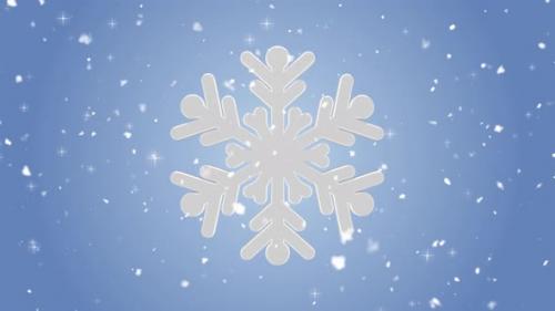 Videohive - 3D Snowflake Background Loop V4 - 48329630 - 48329630