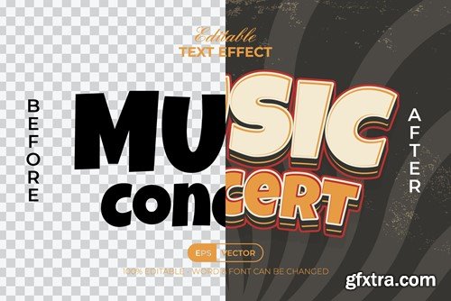 Vintage Text Effect Music Concert Style PUCEKUM