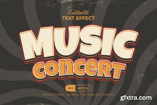 Vintage Text Effect Music Concert Style PUCEKUM