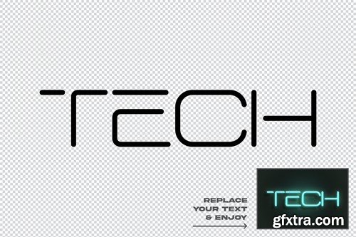 Tech Futuristic Neon Light Text Effect 84FSVT6