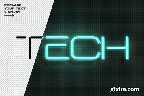 Tech Futuristic Neon Light Text Effect 84FSVT6