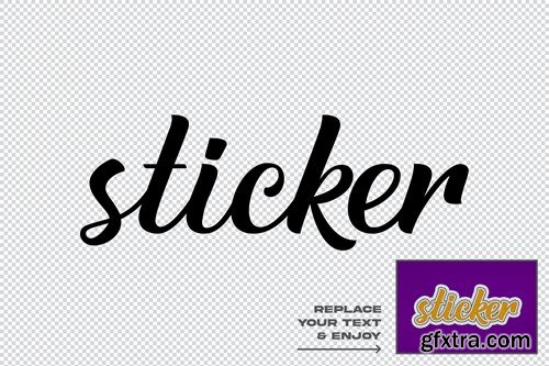 Adhesive Sticker Psd Layer Style Text Effect KYSFGVP