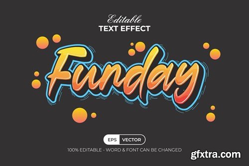 Funday Text Effect Sticker Style PSVURPB