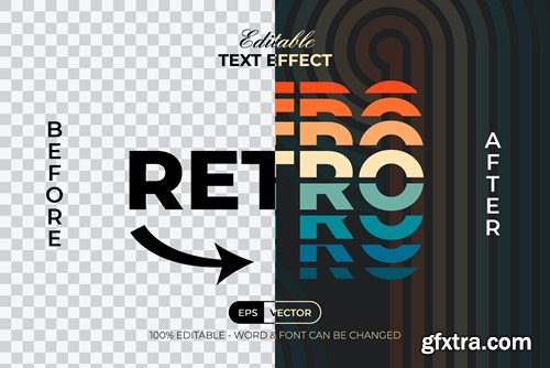 Retro Text Effect Layered Color Style 7D5UNH4