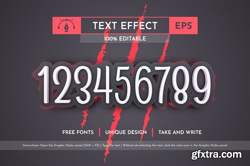 Red Monster - Editable Text Effect, Font Style P9HN84Z