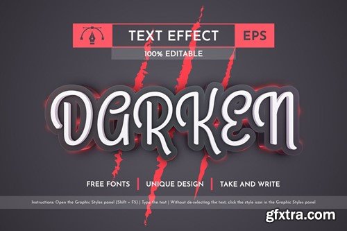 Red Monster - Editable Text Effect, Font Style P9HN84Z