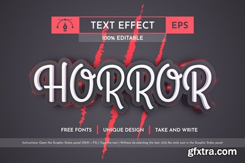 Red Monster - Editable Text Effect, Font Style P9HN84Z