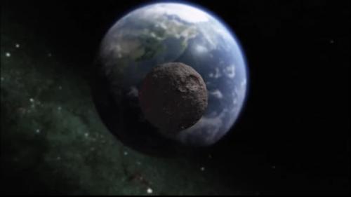 Videohive - Meteor animation heading to earth - 48330865 - 48330865