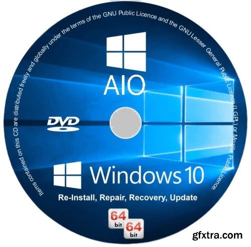 Windows 10 22H2 10.0.19045.3570 + LTSC 21H2 10.0.19044.3570 AIO 28in1 incl Office 2021 (x64) October 2023