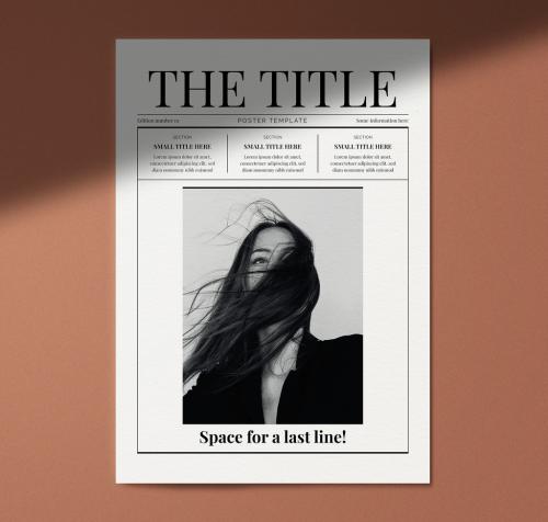 News Press Cover A3 and A4 Poster Template 643650470