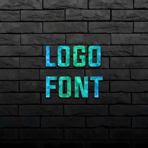 Premium PSD | Psd logo mockup on panel wall Premium PSD