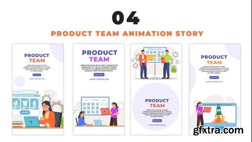 Videohive Product Team Flat Design Character Instagram Story 48660942