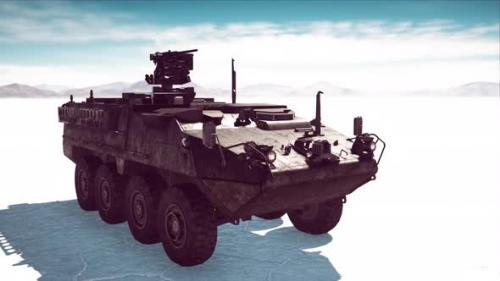 Videohive - Military Tank in the White Desert - 48367531 - 48367531