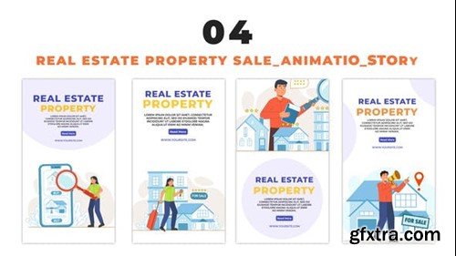 Videohive Real Estate Property Offerings Flat Character Instagram Story 48662189