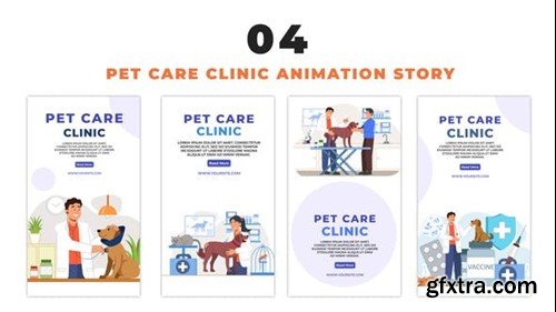 Videohive Flat Vector Pet Care Clinic Instagram Story 48660919