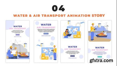 Videohive Flat Design Character Transportation Instagram Story 48658389