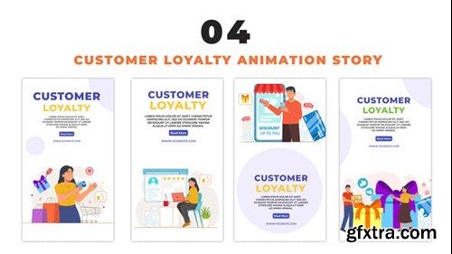 Videohive Flat Design Customer Loyalty Instagram Story 48660635